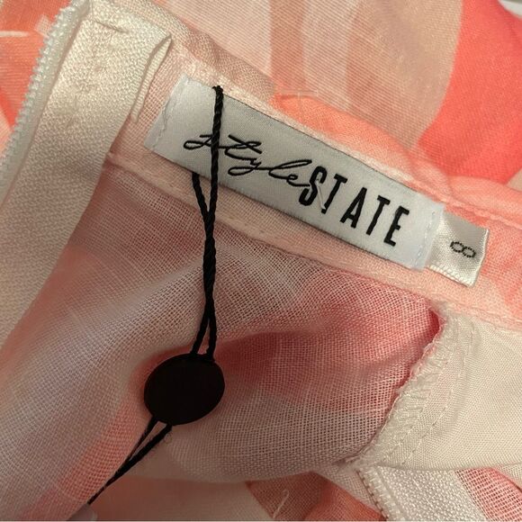 Style State Racquel Mini Dress Button Front Long Sleeves Size 8 NWT - Picture 6 of 7